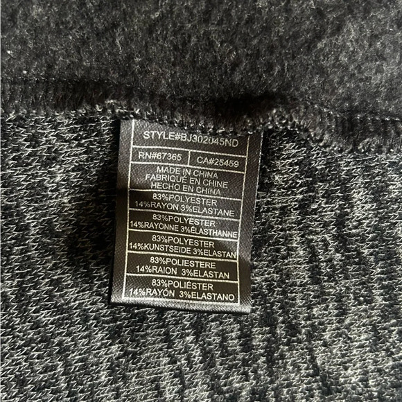 BB DAKOTA Dark Grey Asymmetrical Zip Fleece Moto Jacket Size Medium - Picture 12 of 12